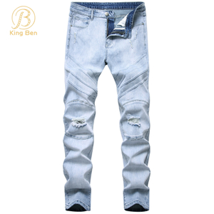 Pantaloni jeans moda uomo all'ingrosso personalizzati OEM ODM 