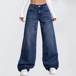Pantaloni cargo OEM / ODM di vendita calda con logo personalizzato di qualità premium all'ingrosso traspirante Jeans denim da donna di vendita calda