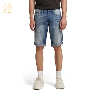 OEM ODM Logo personalizzato Streetwear Baggy Jean Shorts Pantaloncini da uomo in cotone Pantaloncini cargo in denim per uomo