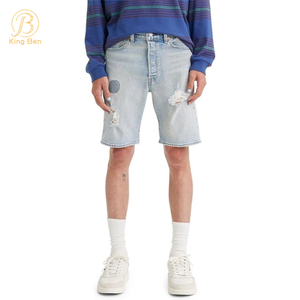 OEM ODM Summer Streetwear Vintage Pantaloni corti a metà Pantaloncini da lavoro larghi Pantaloncini di jeans larghi da uomo di moda