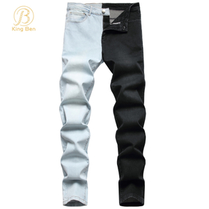 OEM ODM Vendita all'ingrosso di alta qualità Jeans da uomo personalizzati Pantaloni in denim Jeans in denim lavato multicolore Produzione jeans slim fit