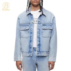 OEM ODM logo personalizzato casual streetwear moda all'ingrosso giacca di jeans cappotti giacche di jeans denim per uomo