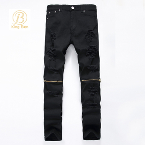 Jeans denim moda uomo in cotone di alta qualità all'ingrosso personalizzato OEM ODM
