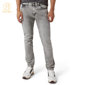 OEM ODM Produttore Jeans personalizzati Pantaloni Uomo Ultimo design Jeans denim moda colore grigio per uomo