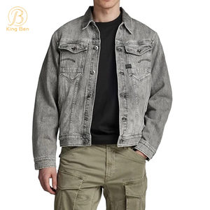 Benvenuto OEM ODM personalizzato moda uomo giacca di jeans per uomo cappotti di alta qualità giacca da lavoro Jean Oem giacca di cotone streetwear casual